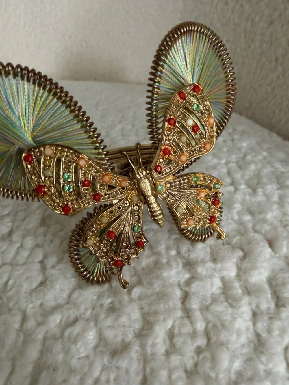 Pier 1 Gold and Iridescent Butterfly Napkin Rings